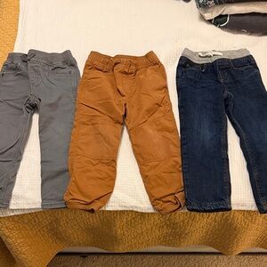 Bundle Lot of Stylish Kids Bottoms Set - Gray, Orange, and Blue